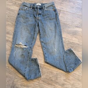 Pistola Distressed Button Fly Straight Jeans Size 25